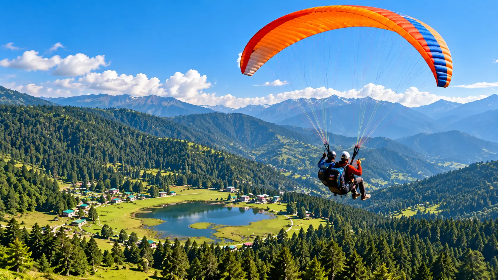 Illustrative paragliding visual for the Khajjiar and Dalhousie guide